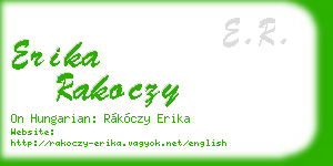 erika rakoczy business card